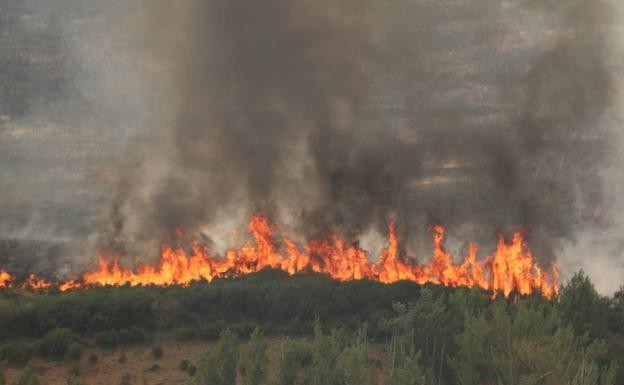 Incendio de Losadilla este miércoles.