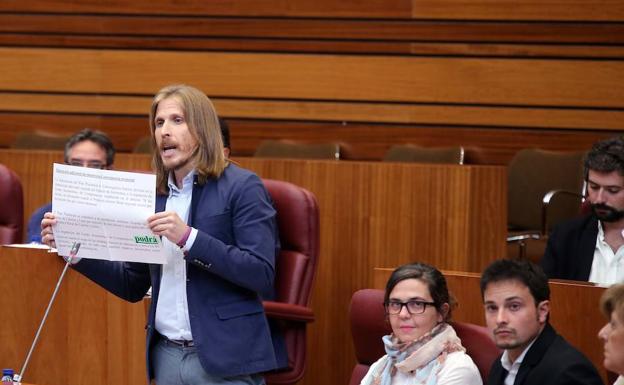 Pablo Fernández en el pleno de las Cortes./Miriam Chacón / ICAL