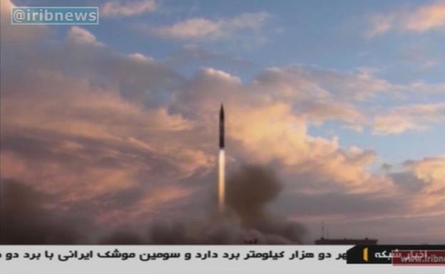 Imagen del misil proporcionada por Irán./Afp