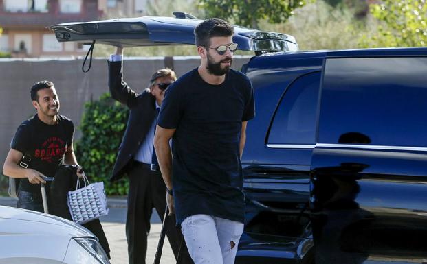 Gerad Piqué, a su llegada a la Selección./Óscar del Pozo.