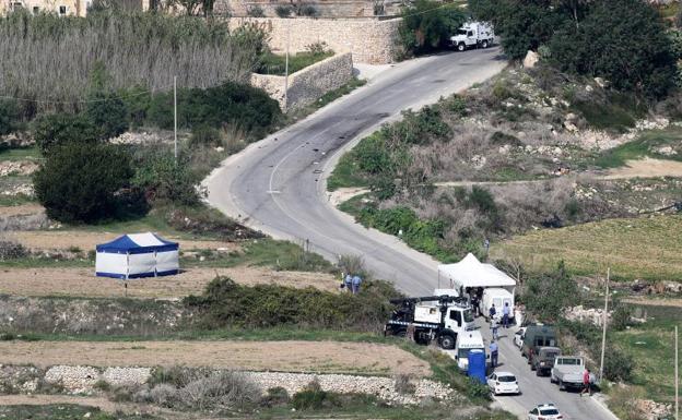 Lugar del atentado bomba contra Daphne Caruana Galizia./Efe