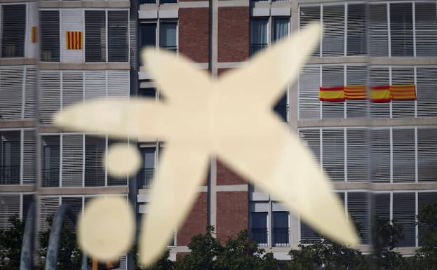 Imagen desde la sede de CaixaBank en Barcelona. /Reuters