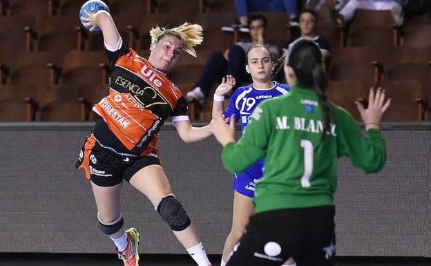 Marina González, en un partido de esta temporada./Peio García