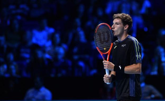 Pablo Carreño se lamenta tras un juego favorable a Thiem./Glyn Kirk (Afp)