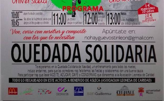La VII Quedada Solidaria Navideña llenará el Frontón de la ULE de actividades deportivas