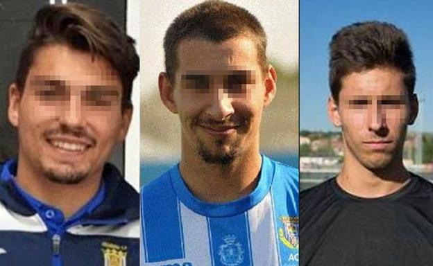 Los tres jugadores de la Arandina acusados de un presunto abuso sexual. /
