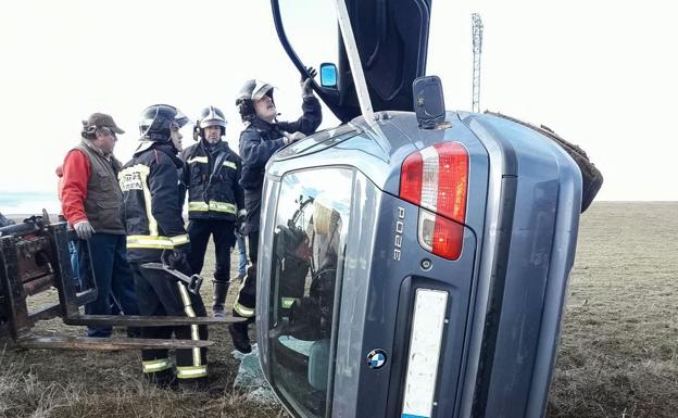 Imagen del lugar del accidente./Bomberos de León