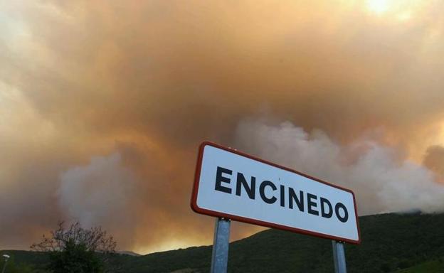 Imagen del incendio de La Cabrera. /
