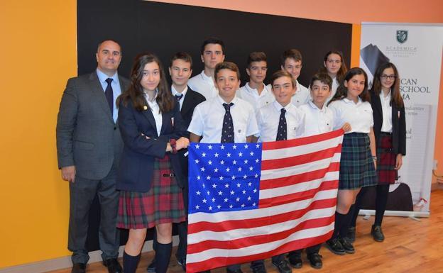 Alumnos admitidos para realizar el Bachillerato estadounidense, el pasado año./