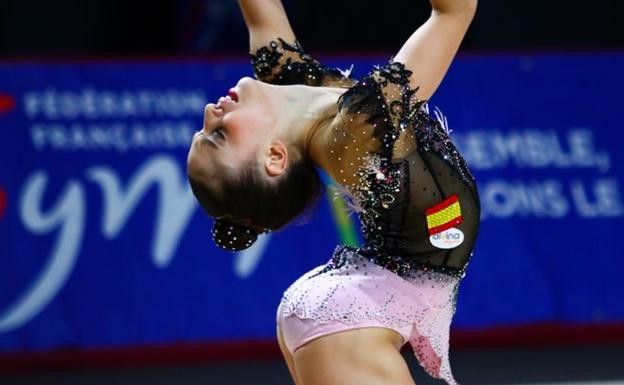 Sara Llana, en Thiais./RFEGimnasia