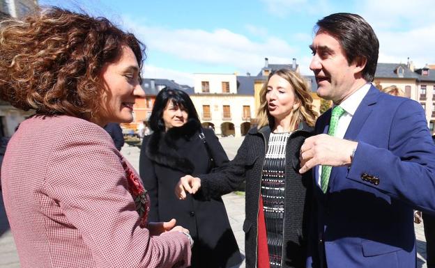 El consejero de Fomento visita Ponferrada./César Sánchez
