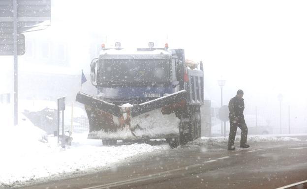 Nieve en la provincia de León./