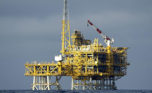 Plataforma del proyecto Castor, frente a la costa de Castellón./Efe