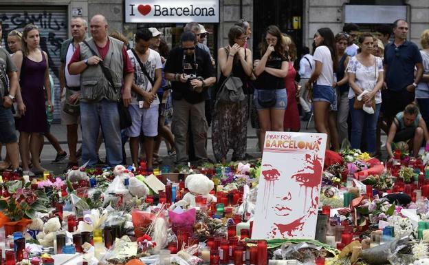 Homenaje tras los atentados de Barcelona./Efe