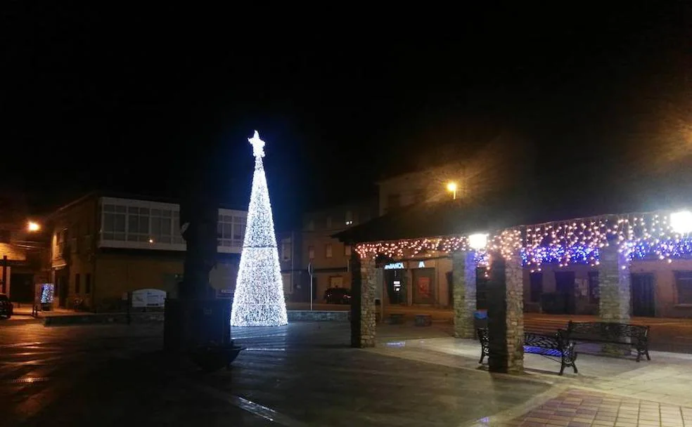 Iluminación navideña en Camponaraya./