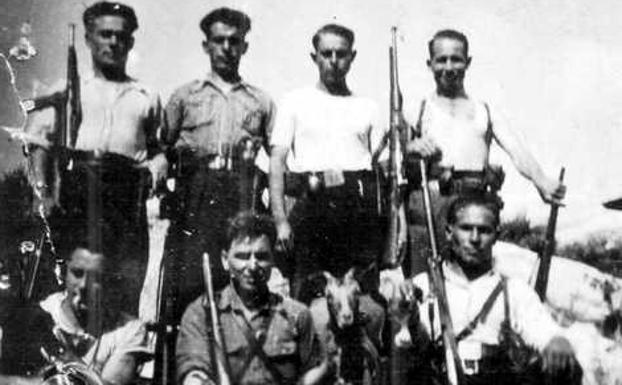 Grupo del guerrillero antifranquista César Terrón.