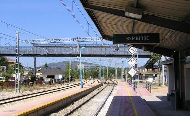 Imagen de archivo de la estación de tren de Bembibre.