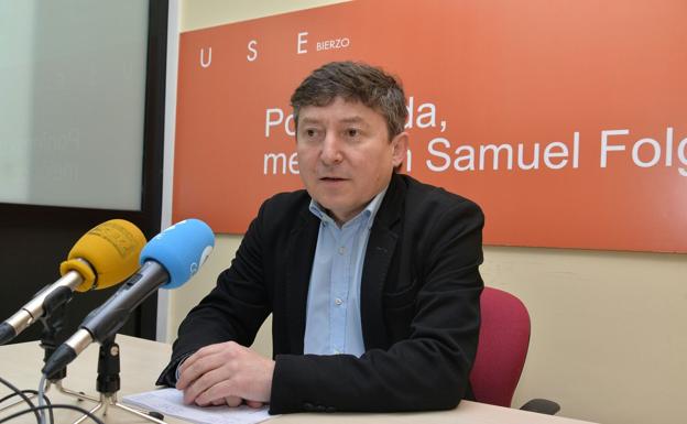 El portavoz de USE Bierzo, Samuel Folgueral./