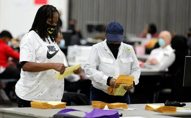 Recuento de votos en Detroit./AFP