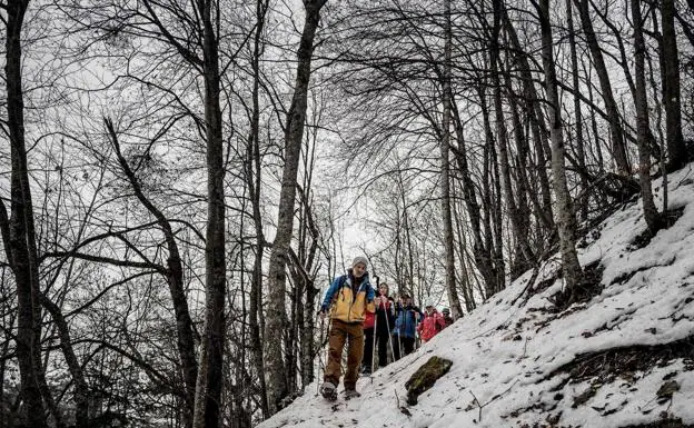 Un grupo de excursionistas, en los Alpes franceses./Reuters