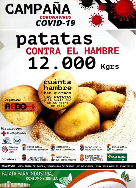 Poster for the 'Potatoes Against Hunger' campaign.