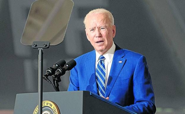 Biden, durante su intervención en la Casa Blanca el viernes./reuters