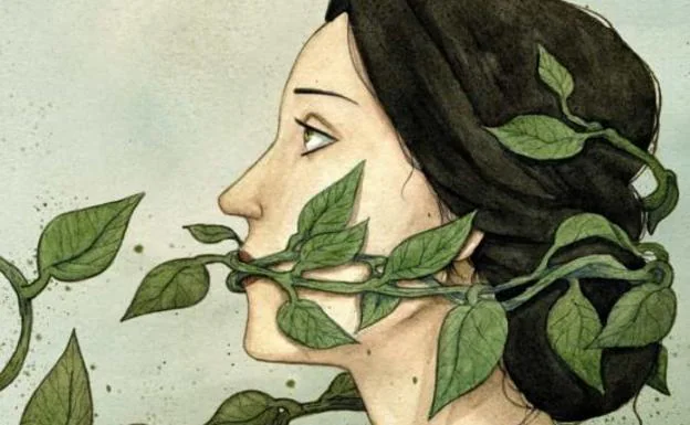 La propuesta poética de Raquel Lanseros y Fernando Marías, ilustrada por Raquel Lagartos, titulada Dicen que no hablan las plantas./