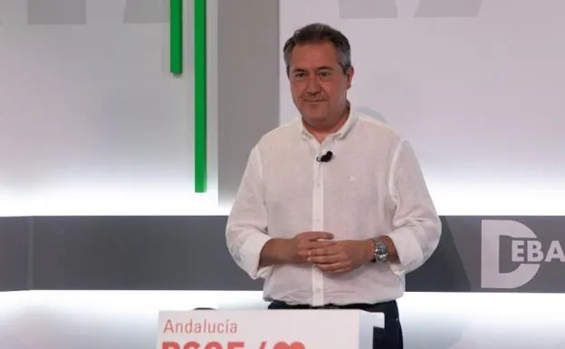 Juan Espadas, en el debate entre los tres candidatos de las primarias del PSOE /ep