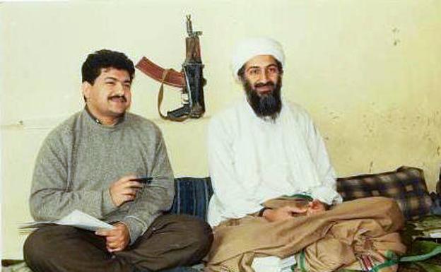 Imagen de una de las entrevistas de Hamid Mir con Bin Laden./R. c.