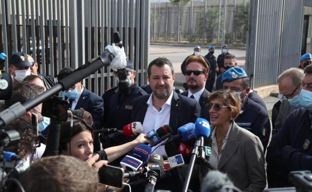Matteo Salvini, exministro del Interior, a su llegada al juicio. /efe