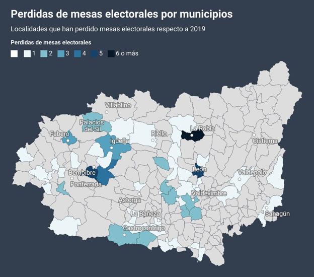 abortar Leer Mimar La Robla, Castropodame, León y Torre del Bierzo, los municipios que más mesas  electorales pierden el 13-F | leonoticias