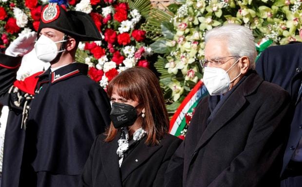 Mattarella presidió esta semana el funeral de Estado por la memoria de David Sassoli./EFE