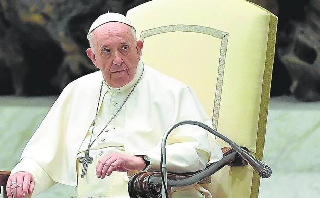 El Papa durante una audiencia en el Vaticano./efe