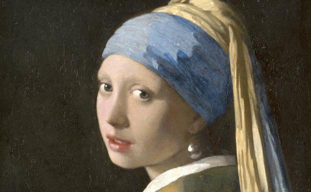 Detalle de 'La joven de la perla'. Johannes Vermeer.ca.166–1667-